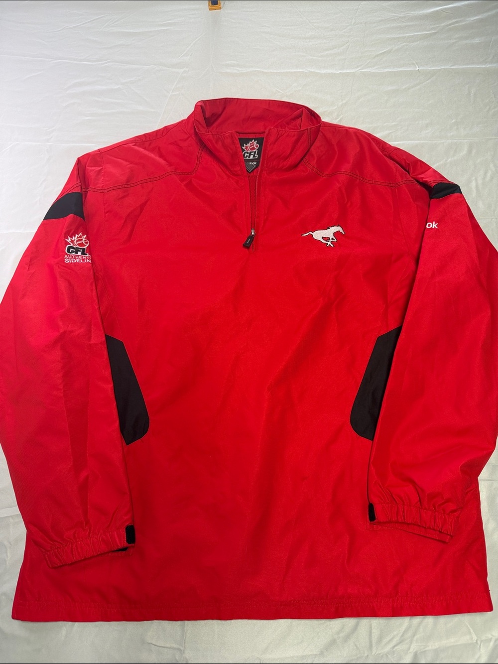 Vintage Reebok Red Pullover Windbreaker with Black Accents